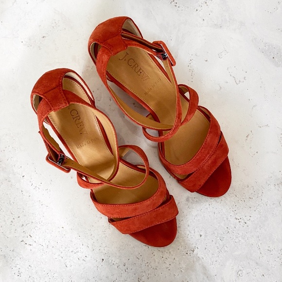 J.crew Orange Suede Sandals - Picture 3 of 6